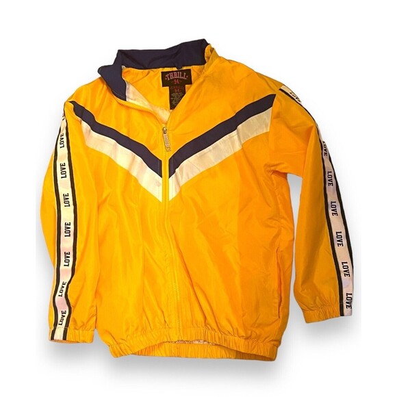 Thrill 94 Love Vintage Women’s Long Sleeve Track Jacket Small Retro Y2K Yellow - Picture 3 of 11